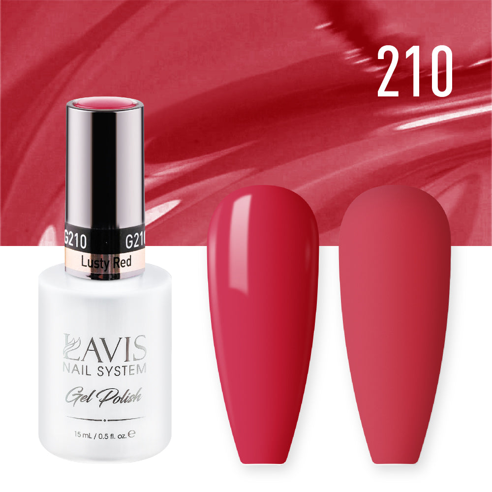 LAVIS 210 Lusty Red - Gel Polish 0.5 oz