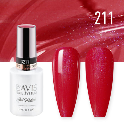 LAVIS 211 Heartfelt Red - Nail Lacquer 0.5 oz