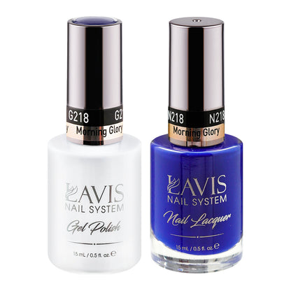 LAVIS 218 Morning Glory - Gel Polish & Matching Nail Lacquer Duo Set - 0.5oz