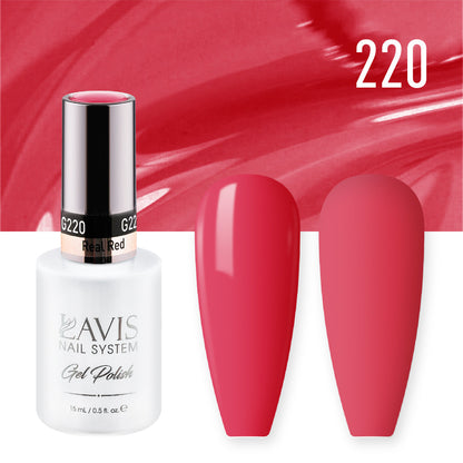 LAVIS 220 Real Red - Nail Lacquer 0.5 oz