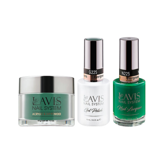 LAVIS 3 in 1 - 225 Evergreens - Acrylic & Dip Powder, Gel & Lacquer