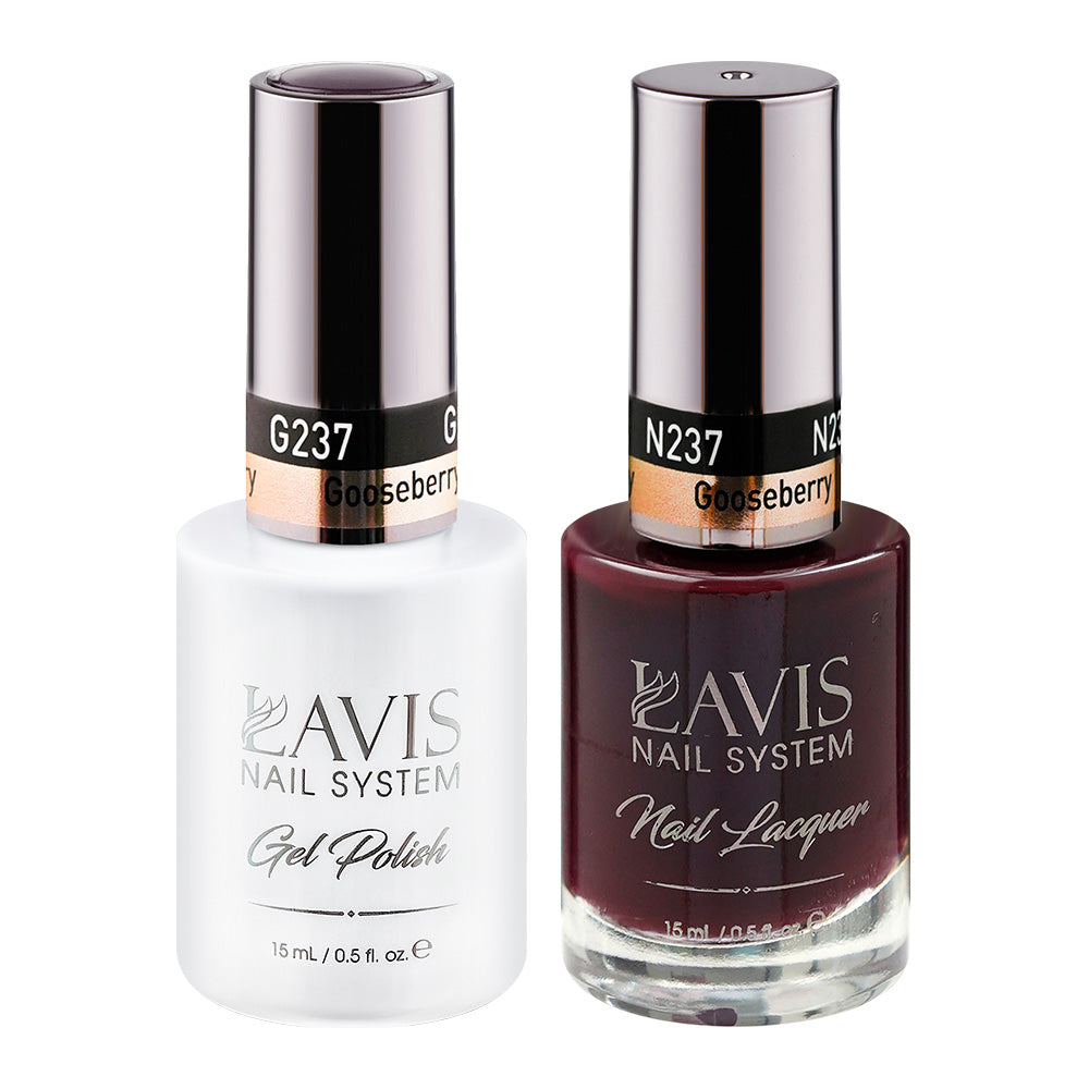 LAVIS 237 Gooseberry - Gel Polish & Matching Nail Lacquer Duo Set - 0.5oz