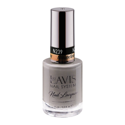 LAVIS 239 Attitude Gray - Nail Lacquer 0.5 oz