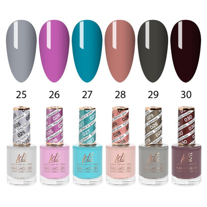 LDS Healthy Nail Lacquer  Set (6 colors) : 25 to 30