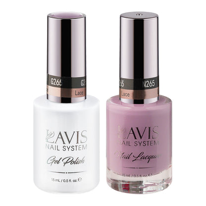 LAVIS 265 Lace - Gel Polish & Matching Nail Lacquer Duo Set - 0.5oz