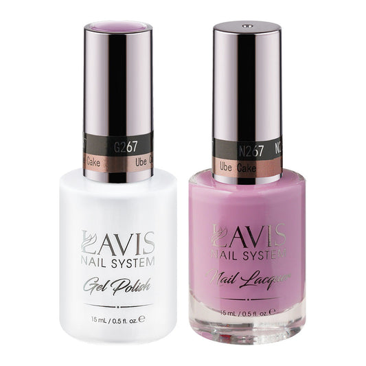 LAVIS 267 Ube Cake - Gel Polish & Matching Nail Lacquer Duo Set - 0.5oz