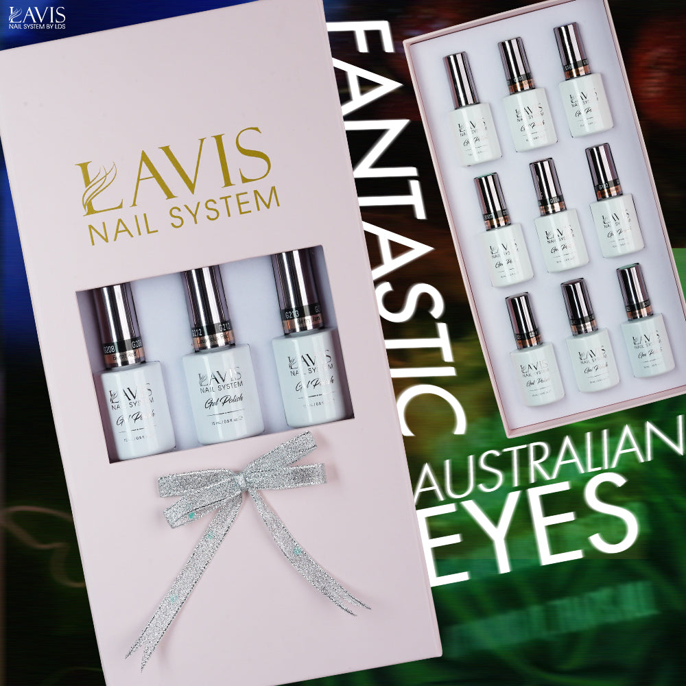 Lavis Gel Fantastic Australian Eyes Set G8 (9 colors) : 217, 219, 220, 222, 223, 224, 225, 226, 228