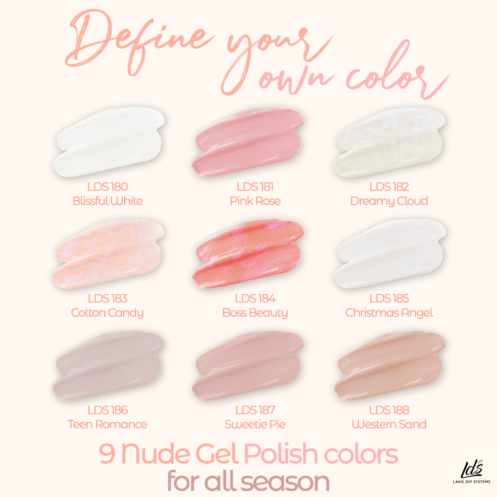 LDS Holiday Healthy Gel Nail Polish Collection - COVER NUDE - 180; 181; 182; 183; 184; 185; 186; 187; 188