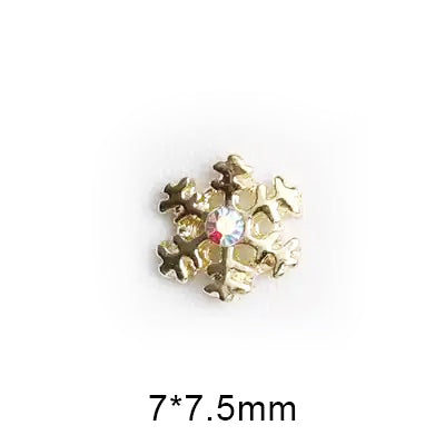  #3A Snowflake Nail Charms - Gold by Classy Nail Art sold by DTK Nail Supply