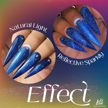  LDS 2 Cyan Shine - Gel Polish 0.5 oz - Reflective Glitter Cat Eyes by LDS sold by DTK Nail Supply