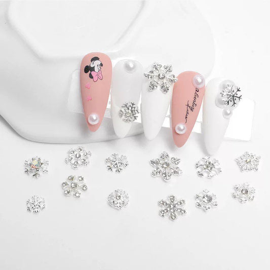  #3B Snowflake Nail Charms - Silver by Classy Nail Art sold by DTK Nail Supply
