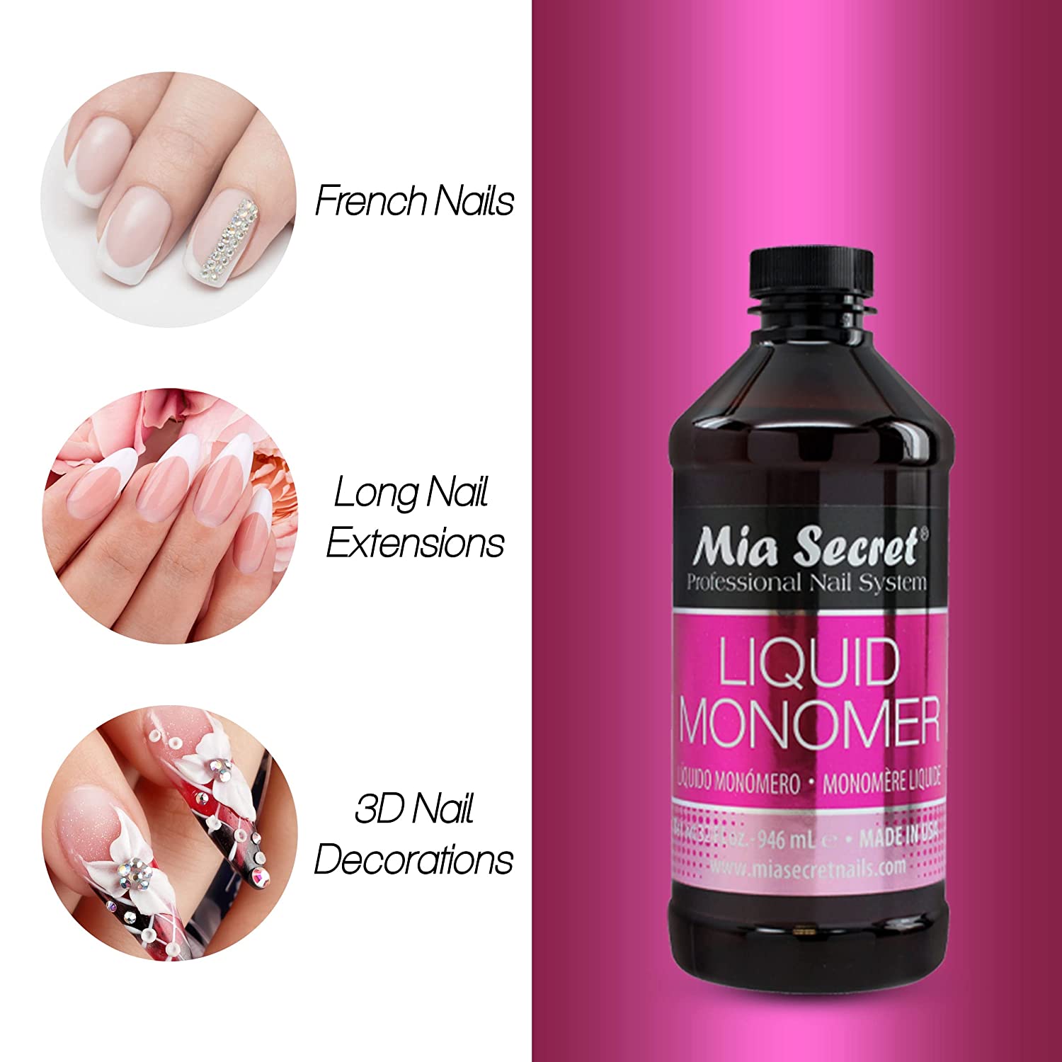 Mia Secret Liquid Monomer - 32oz