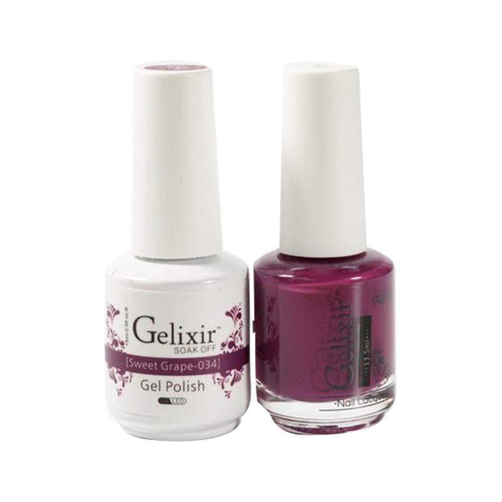 Gelixir 034 Sweet Grape - Gel Nail Polish 0.5 oz