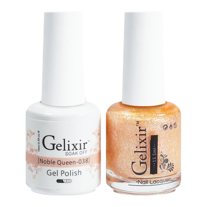 GELIXIR Holiday Gift Bubdle: 7 Gel Polishes, 1 Base Gel, 1 Top Gel - 052, 125, 040, 034, 140, 038, 101