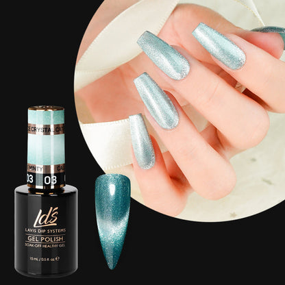 LDS 3 Call Me Minty - Gel Polish 0.5 oz - Ice Crystal Cat Eyes