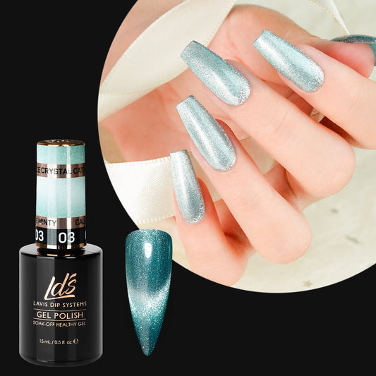 LDS 3 Call Me Minty - Gel Polish 0.5 oz - Ice Crystal Cat Eyes