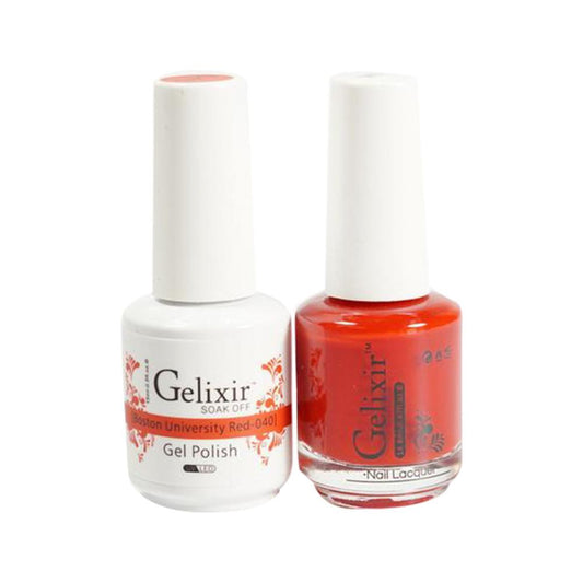 Gelixir 040 Boston University Red - Gel Nail Polish 0.5 oz