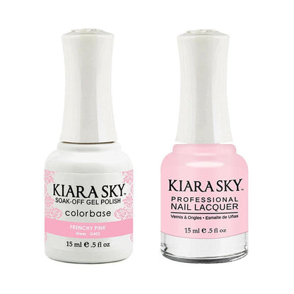 Kiara Sky 402 Frenchy Pink - Gel Polish & Lacquer Combo