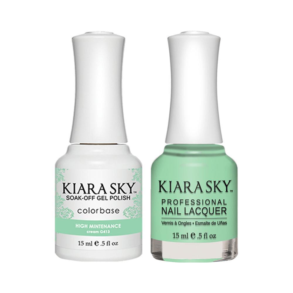 Kiara Sky 413 High Mintenance  - Gel Polish & Lacquer Combo