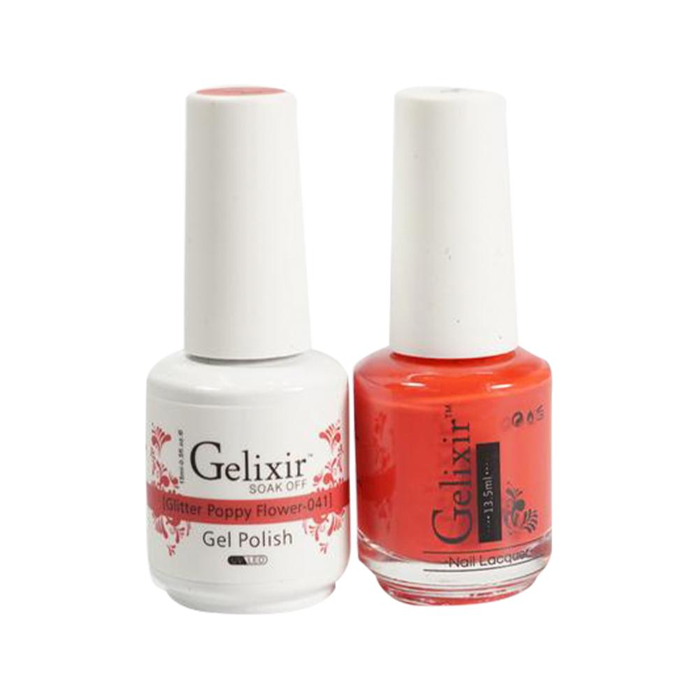 Gelixir 041 Glitter Poppy Flower - Gel Nail Polish 0.5 oz