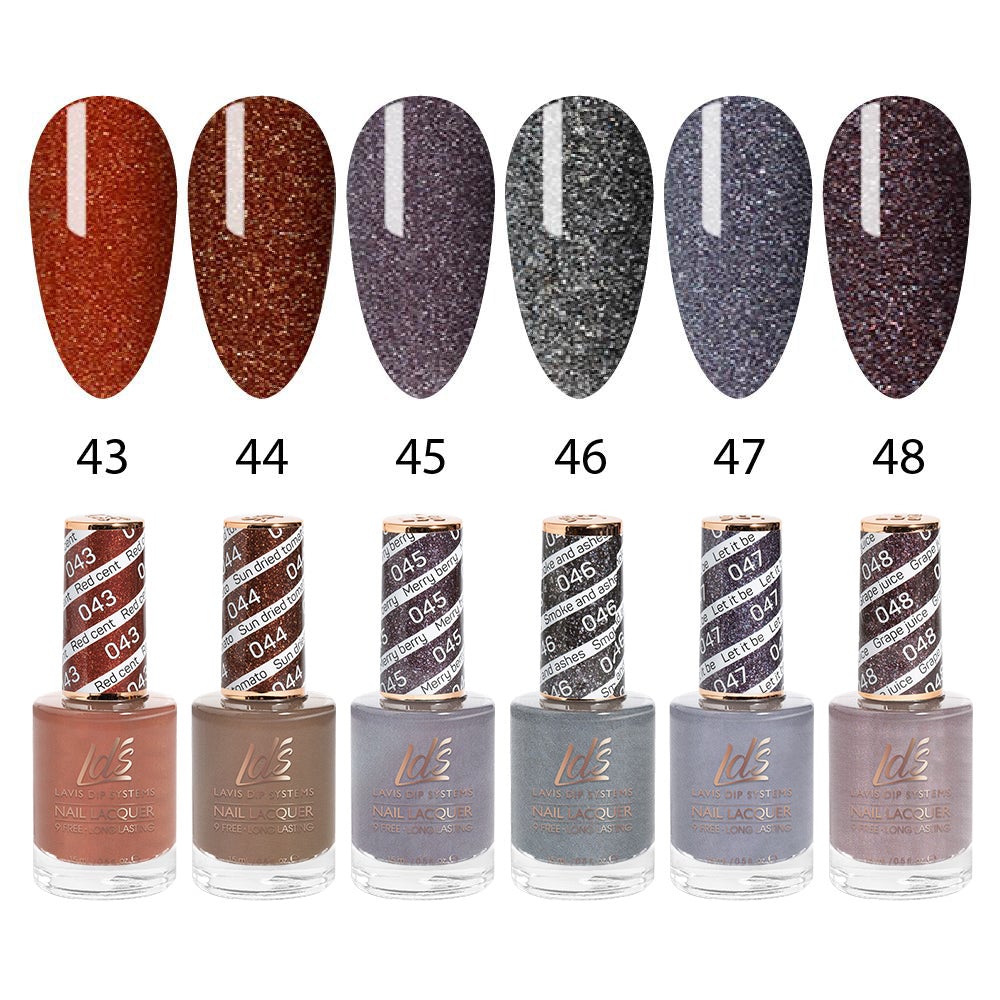 LDS Healthy Nail Lacquer  Set (6 colors) : 43 to 48