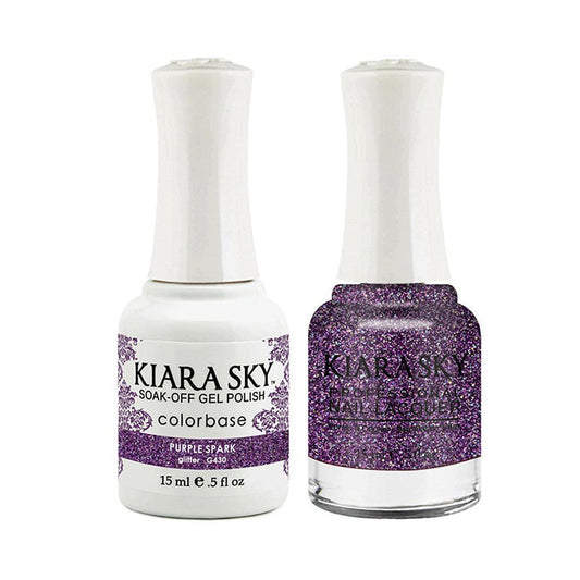 Kiara Sky 430 Purple Spark  - Gel Polish & Lacquer Combo