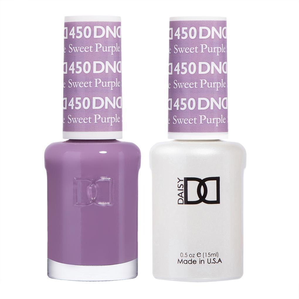 DND 450 Sweet Purple - DND Gel Polish & Matching Nail Lacquer Duo Set - 0.5oz