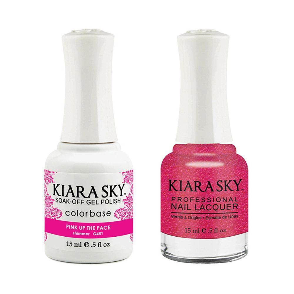 Kiara Sky 451 Pink Up The Pace - Gel Polish & Lacquer Combo