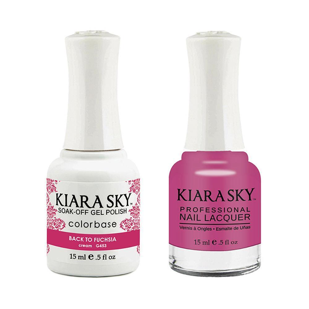 Kiara Sky 453 Back To Fuchsia - Gel Polish & Lacquer Combo