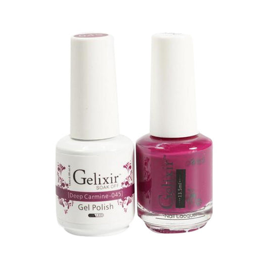 Gelixir 045 Deep Carmine - Gel Nail Polish 0.5 oz