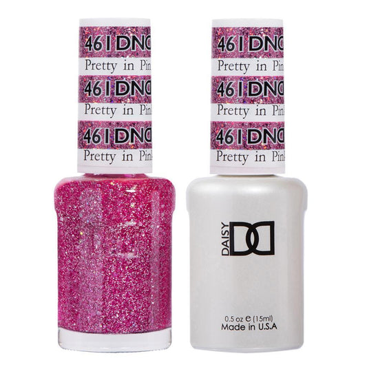 DND 461 Pretty in Pink - DND Gel Polish & Matching Nail Lacquer Duo Set - 0.5oz