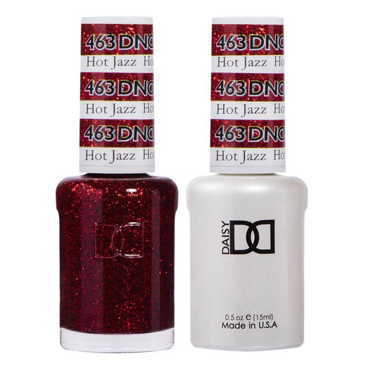  DND Gel Nail Polish Duo - 463 Red Colors - Hot Jazz by DND - Daisy Nail Designs sold by DTK Nail Supply