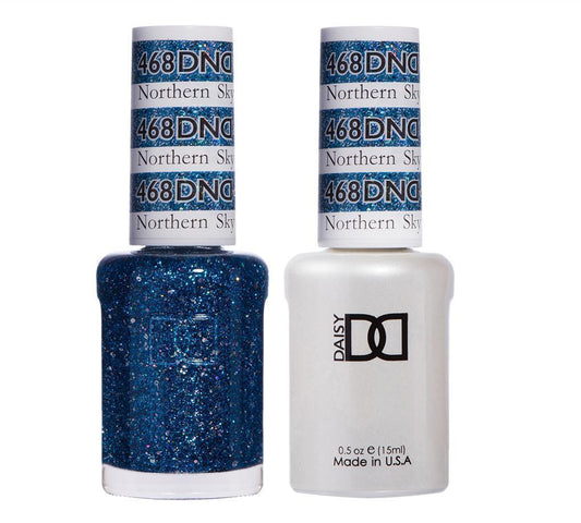 DND 468 Northern Sky - DND Gel Polish & Matching Nail Lacquer Duo Set - 0.5oz
