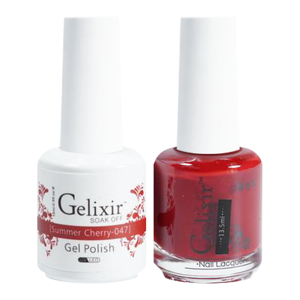 GELIXIR Holiday Gift Bubdle: 7 Gel Polishes, 1 Base Gel, 1 Top Gel - 001, 010, 067, 059, 071, 087, 047