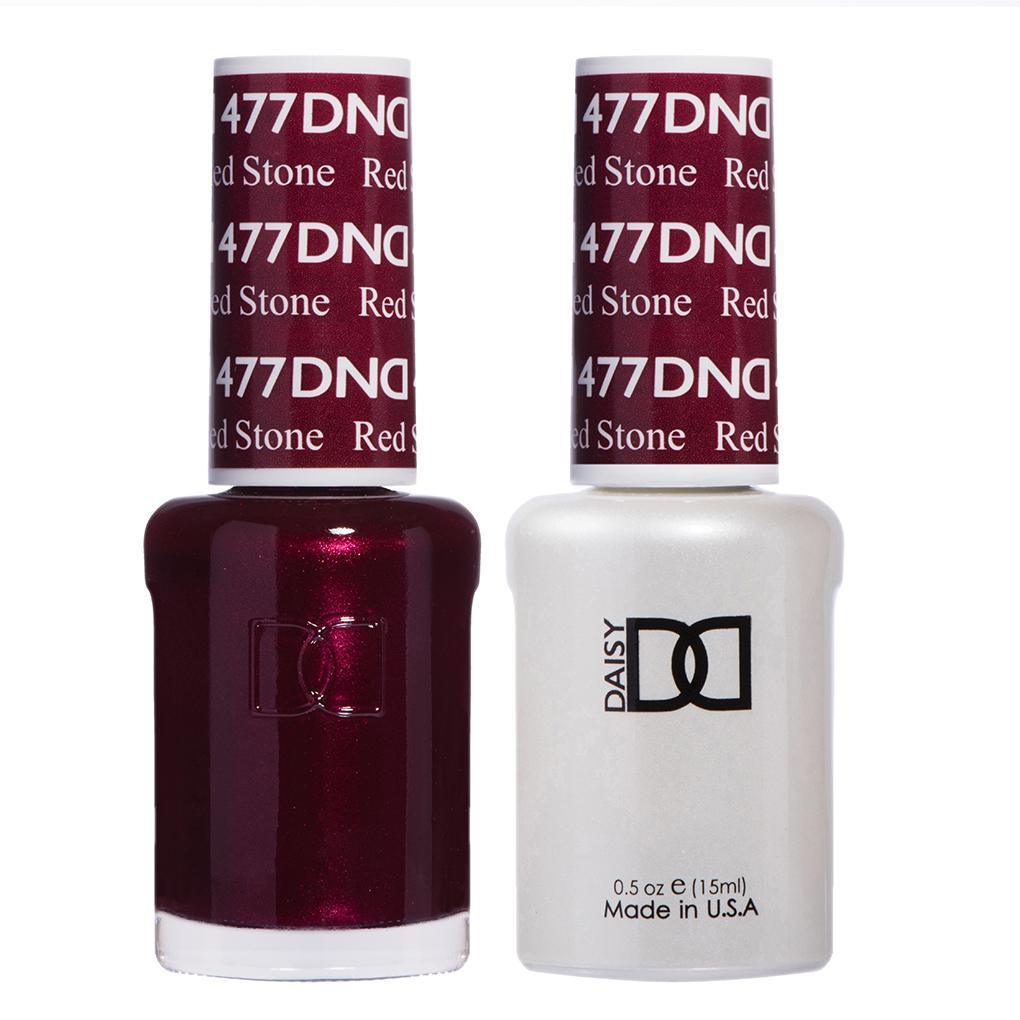  DND Gel Nail Polish Duo - 477 Red Colors - Red Stone by DND - Daisy Nail Designs sold by DTK Nail Supply