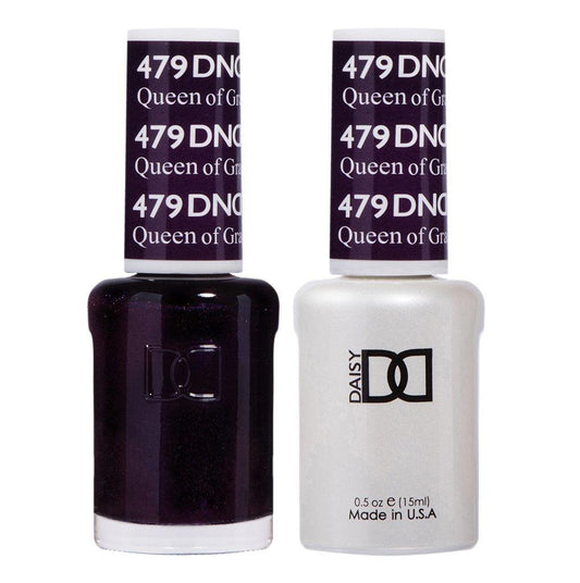 DND 479 Queen of Grape - DND Gel Polish & Matching Nail Lacquer Duo Set - 0.5oz