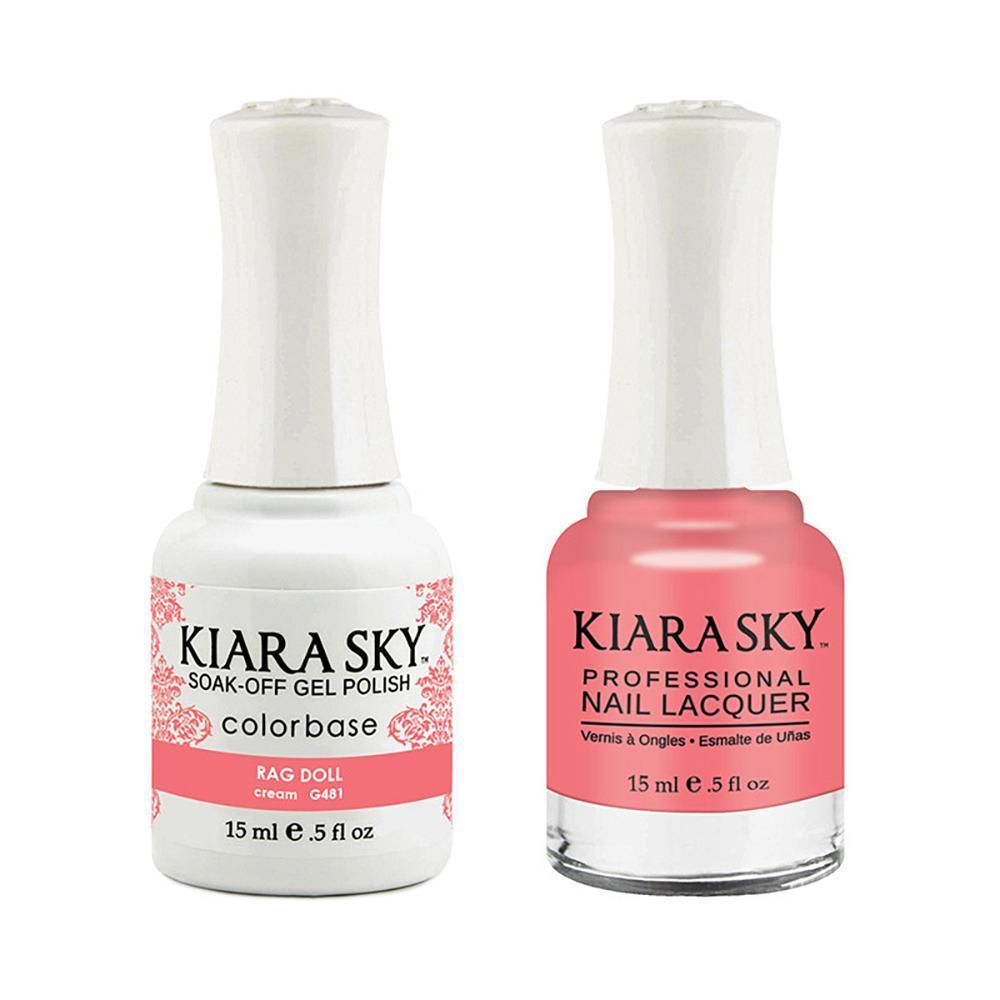 Kiara Sky 481 Rag Doll - Gel Polish & Lacquer Combo