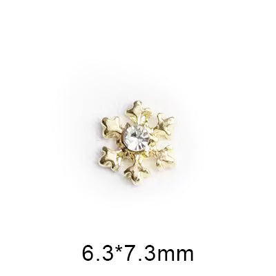  #1A Snowflake Nail Charms - Gold by Classy Nail Art sold by DTK Nail Supply