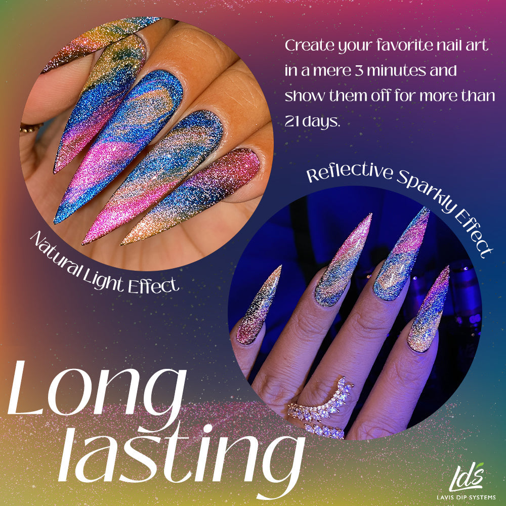  LDS 2 Cyan Shine - Gel Polish 0.5 oz - Reflective Glitter Cat Eyes by LDS sold by DTK Nail Supply