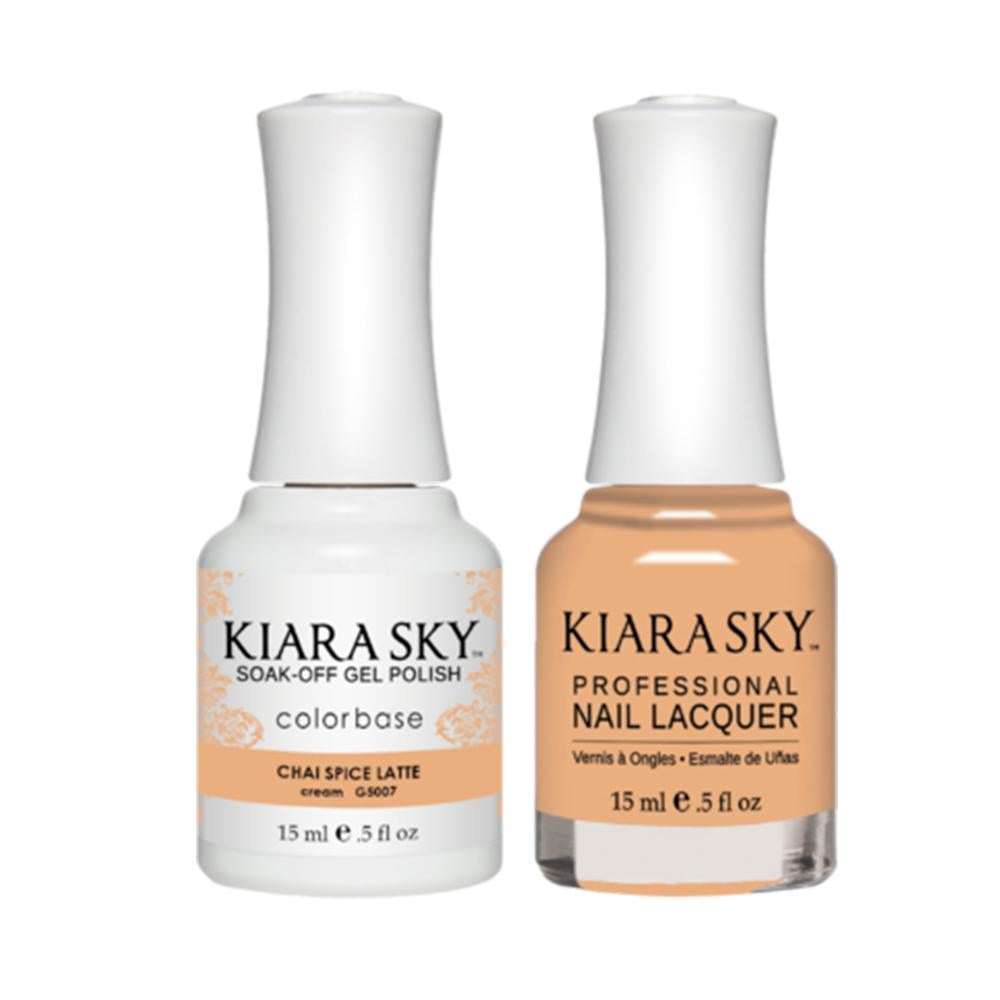 Kiara Sky 5007 CHAI SPICED LATTE - Gel Polish & Lacquer Combo