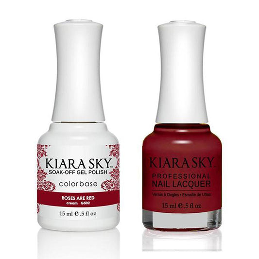 Kiara Sky 502 Roses are red - Gel Polish & Lacquer Combo
