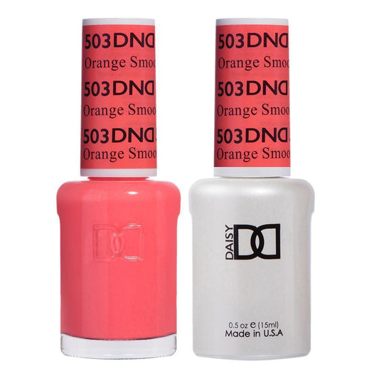 DND 503 Orange Smoothie - DND Gel Polish & Matching Nail Lacquer Duo Set - 0.5oz
