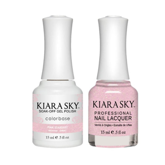 Kiara Sky 5041 PINK STARDUST - Gel Polish & Lacquer Combo