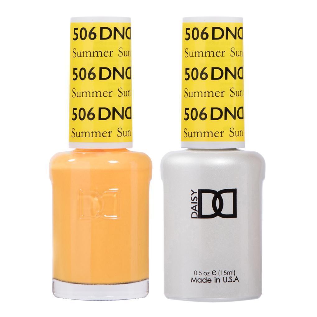 DND 506 Summer Sun - DND Gel Polish & Matching Nail Lacquer Duo Set - 0.5oz