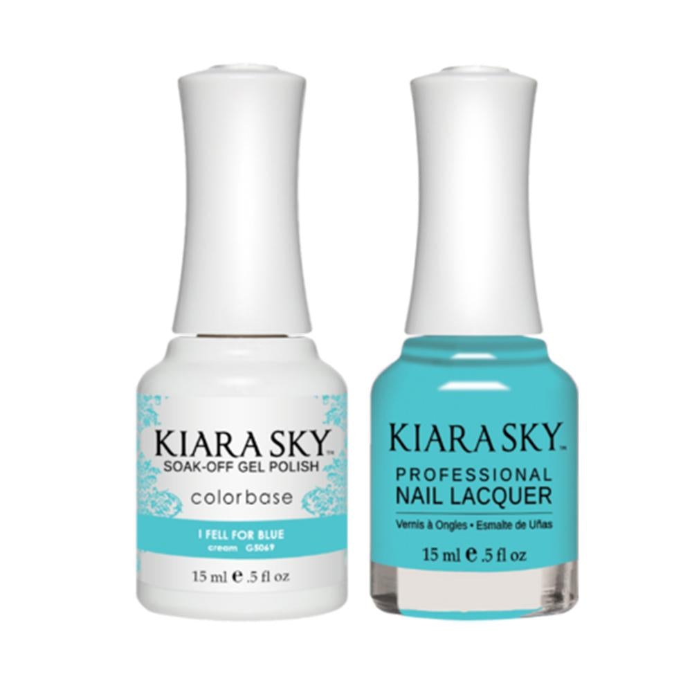 Kiara Sky 5069 I FELL FOR BLUE - Gel Polish & Lacquer Combo