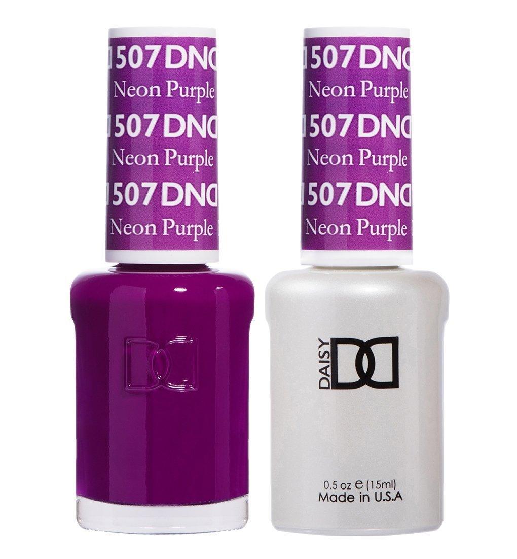 DND 507 Neon Purple - DND Gel Polish & Matching Nail Lacquer Duo Set - 0.5oz