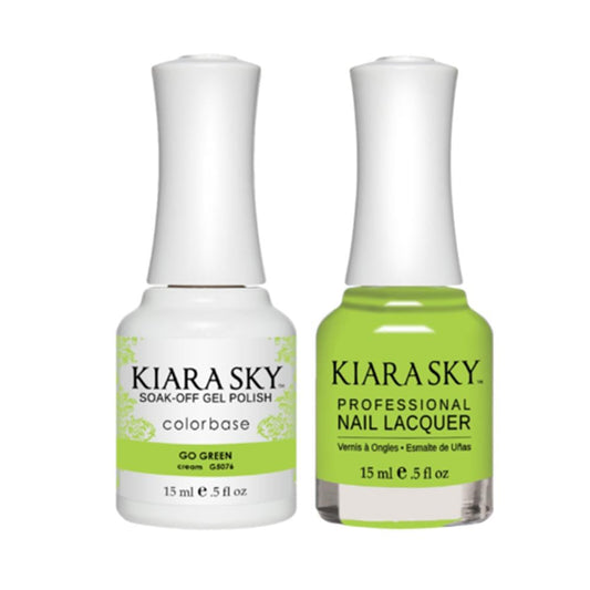 Kiara Sky 5076 GO GREEN - Gel Polish & Lacquer Combo