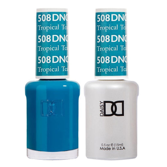 DND 508 Tropical Teal - DND Gel Polish & Matching Nail Lacquer Duo Set - 0.5oz