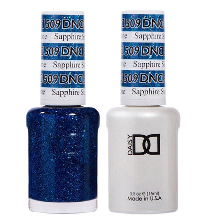 DND 509 Sapphire Stone - DND Gel Polish & Matching Nail Lacquer Duo Set - 0.5oz