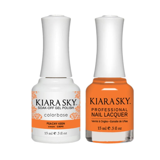 Kiara Sky 5090 PEACHY KEEN - Gel Polish & Lacquer Combo